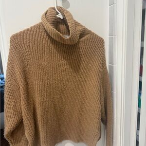 Cozy Tan Turtleneck Sweater